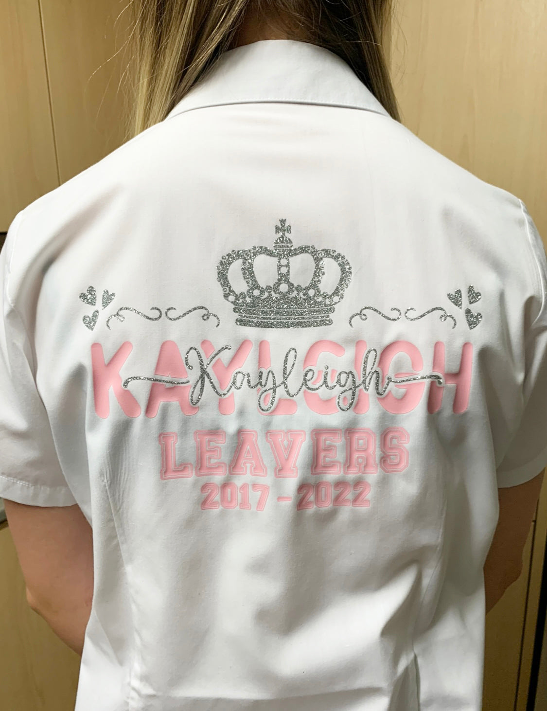Class of 2025 Girls Glitter Leavers Shirt, Crown Design