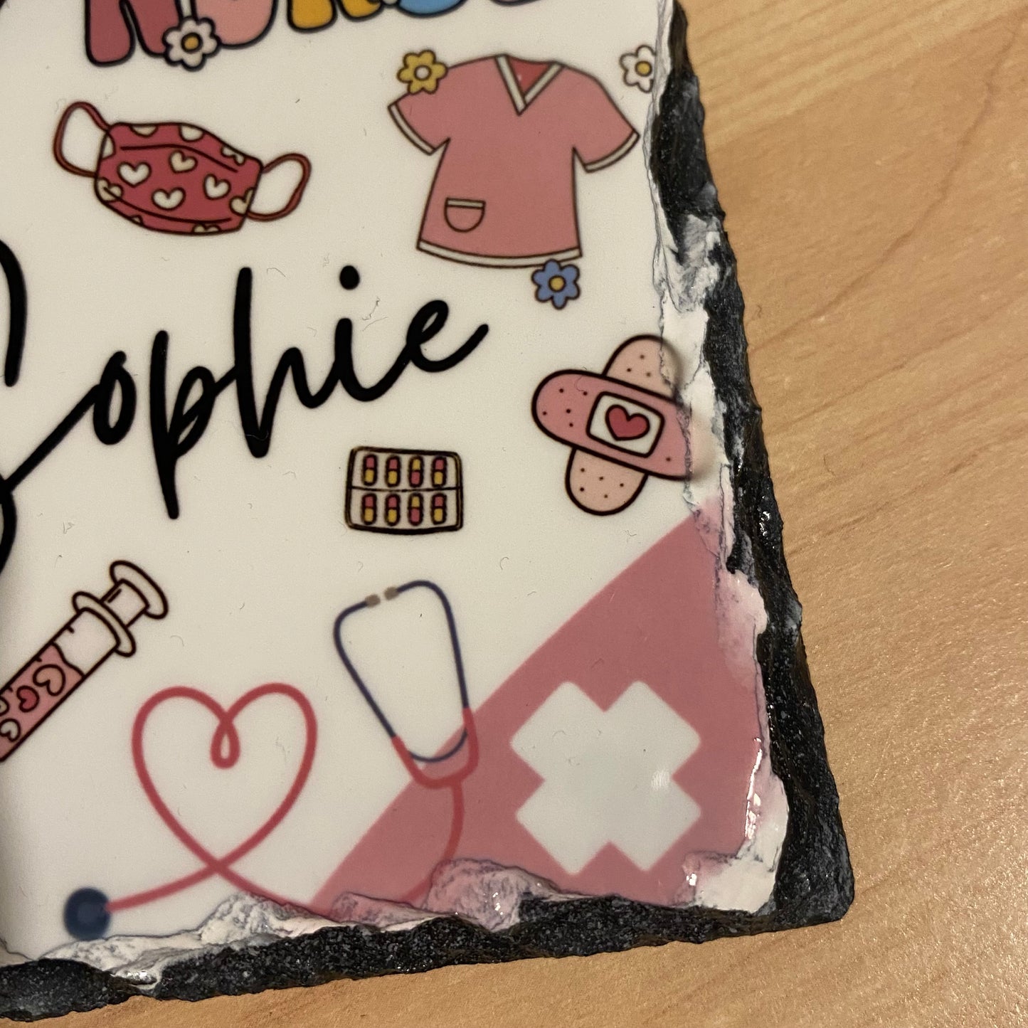 Personalised Nurse Slate Coaster, Nurse, Trainee Nurse, Hospital, Emergency Services