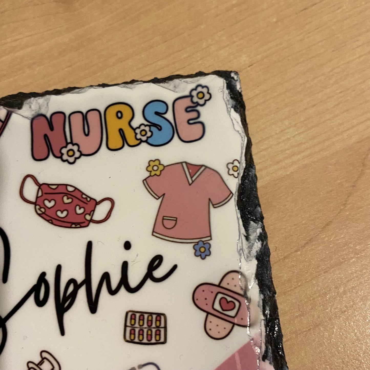 Personalised Nurse Slate Coaster, Nurse, Trainee Nurse, Hospital, Emergency Services