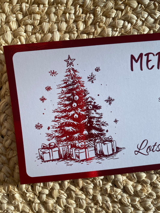 Foiled Ticket: Christmas Tree, Reveal Sticker