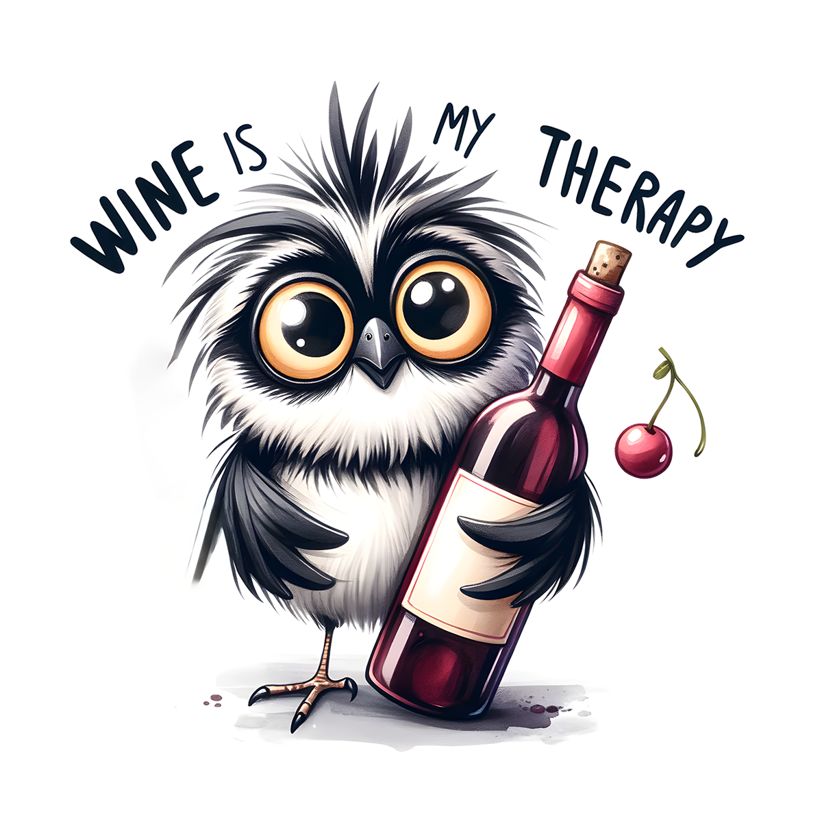 Cork Coaster - Wine is my therapy (Ref: C3)
