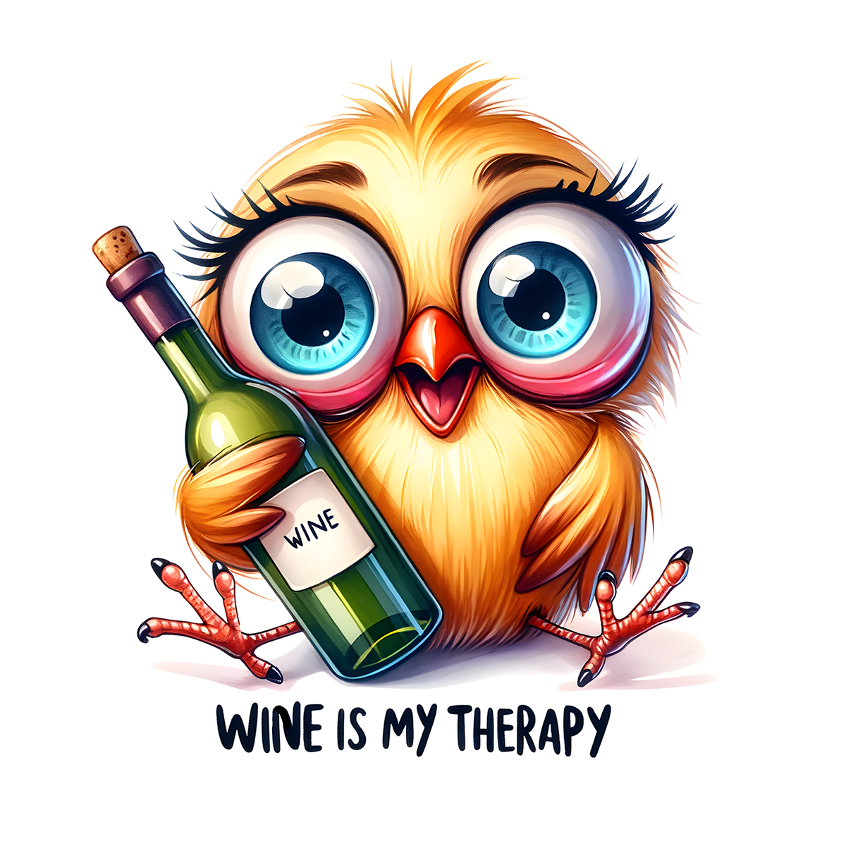 Cork Coaster - Wine is my therapy (Ref: C3)
