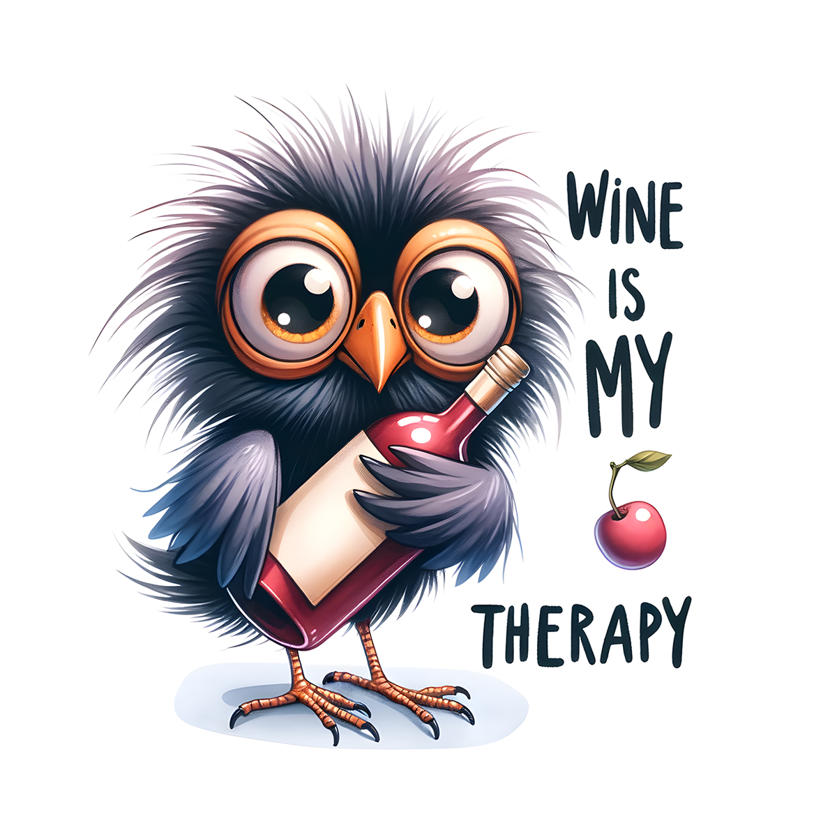 Cork Coaster - Wine is my therapy (Ref: C3)