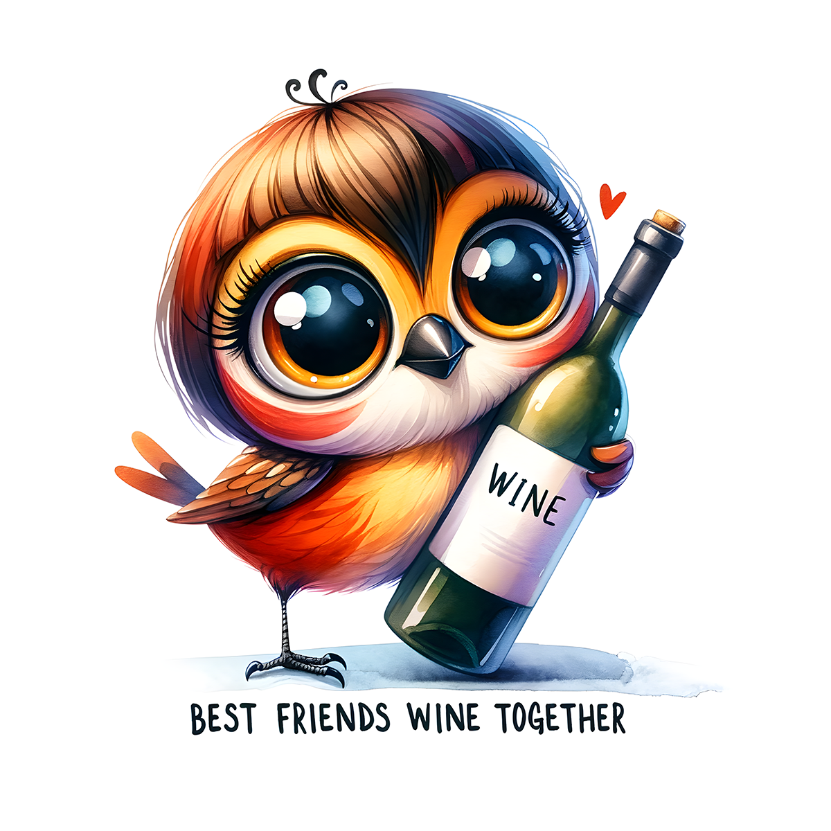 Cork Coaster - Best friends Wine together (Ref: C1)