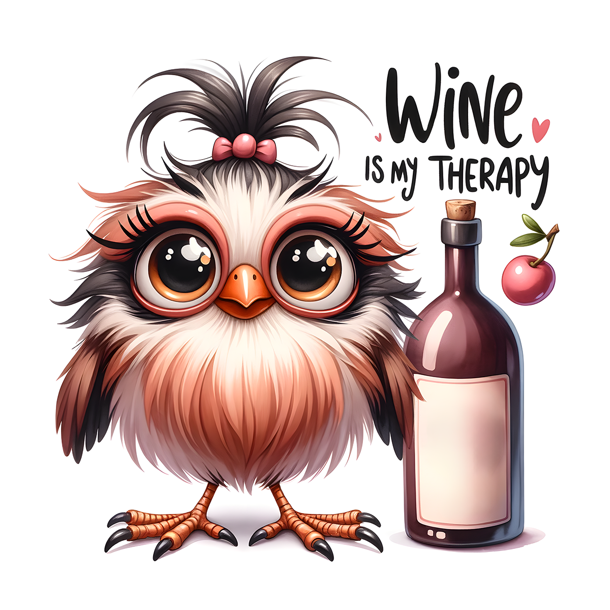 Cork Coaster - Wine is my therapy (Ref: C3)