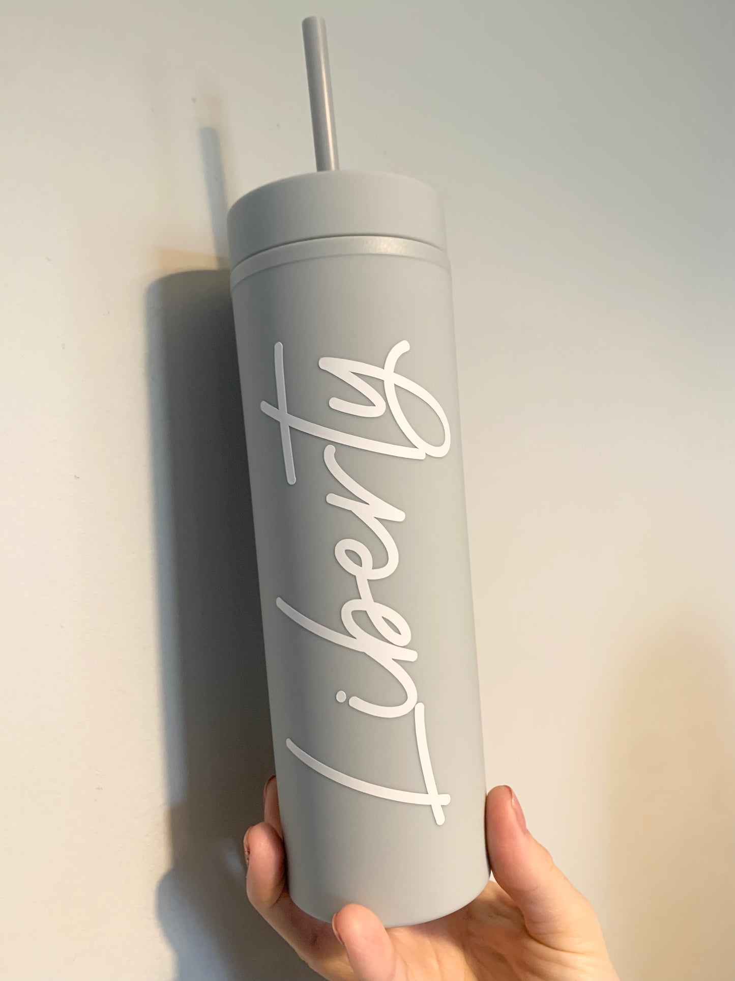 Personalised Tumbler with straw