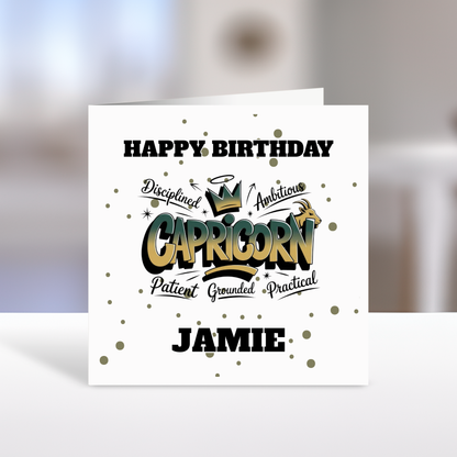 Zodiac Birthday Cards, 12 Star Sign, Personalised