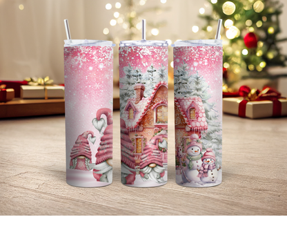 Pink Christmas Gonk Tumbler