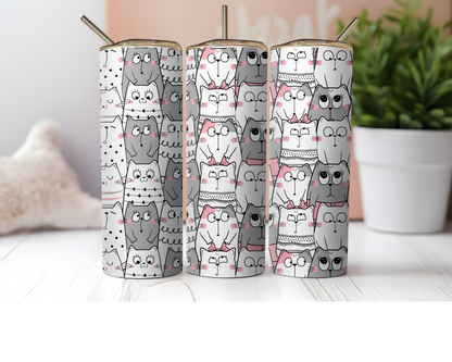 20 oz 3D Cat Tumbler