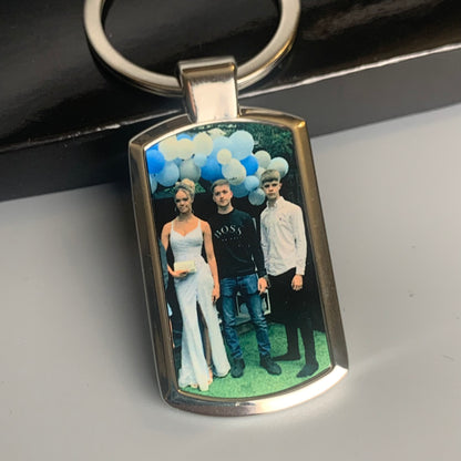 Personalised Photo Metal Keyring