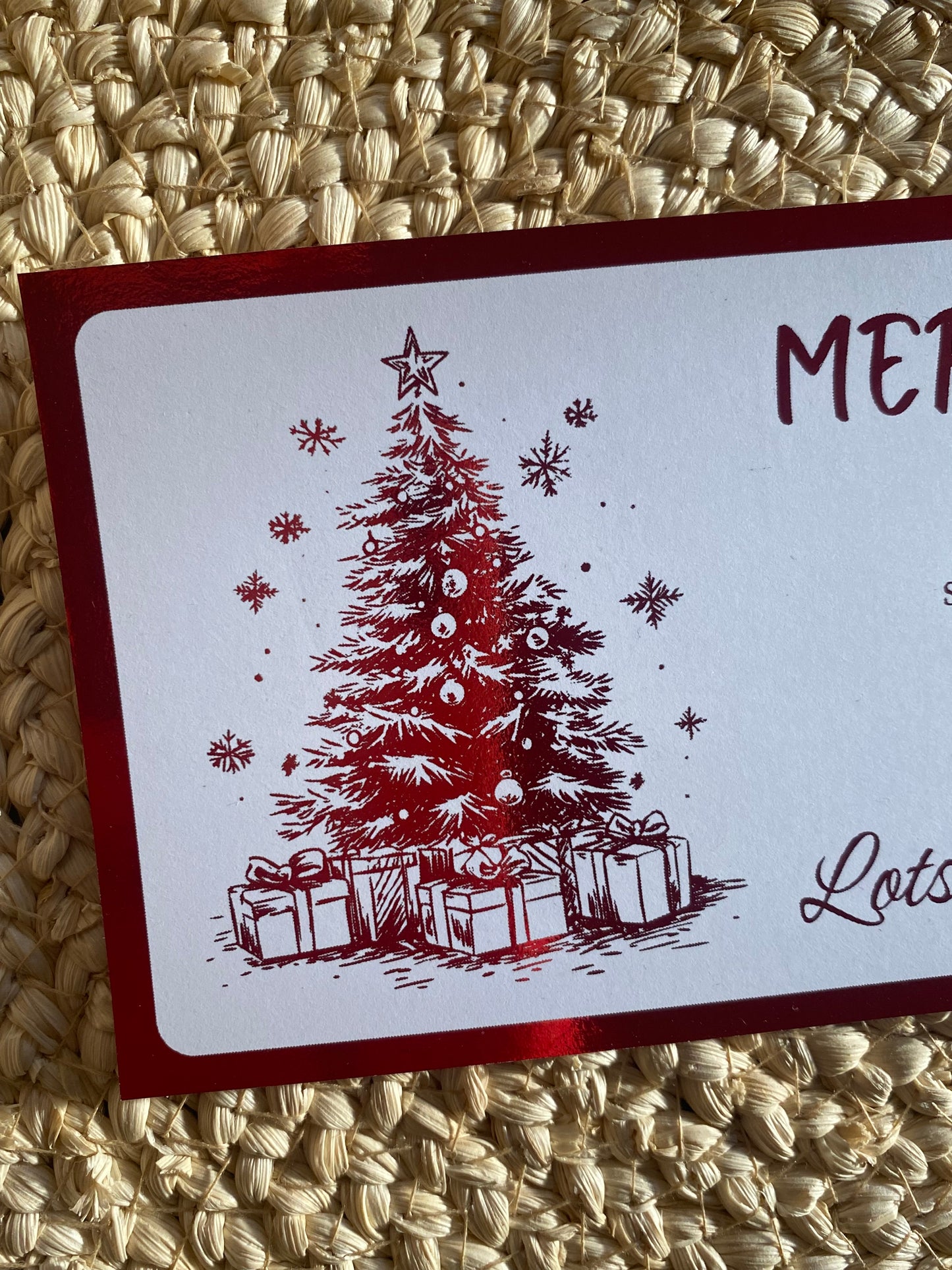 Foiled Ticket:  Christmas Tree, Reveal Sticker