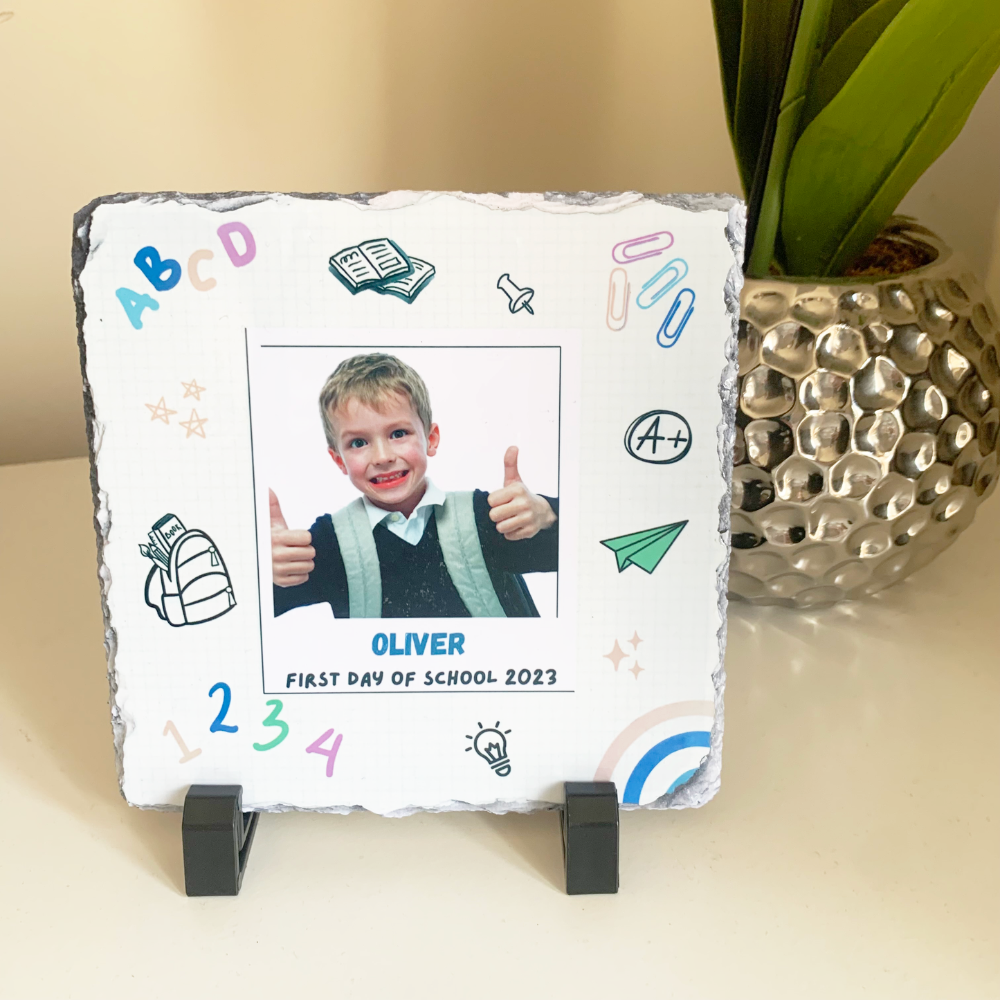 First Day of School Photo Slate 19 x 19cm