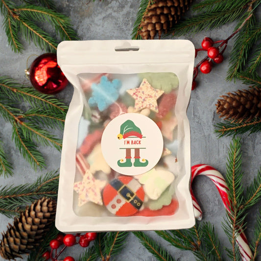 Personalised Christmas Sweet Mix, Treat Pouch, Christmas Eve Box fillers, Stocking Fillers - Elf