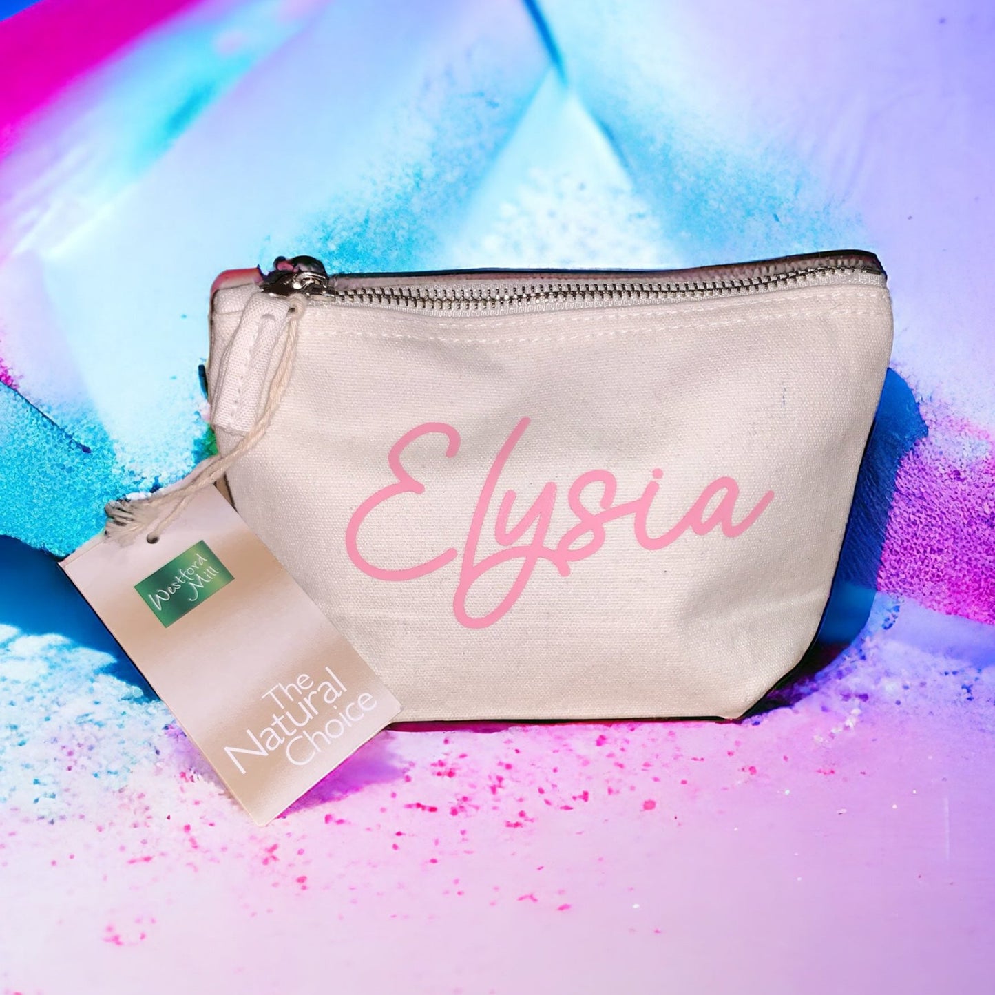 Personalised small name pouch/bag