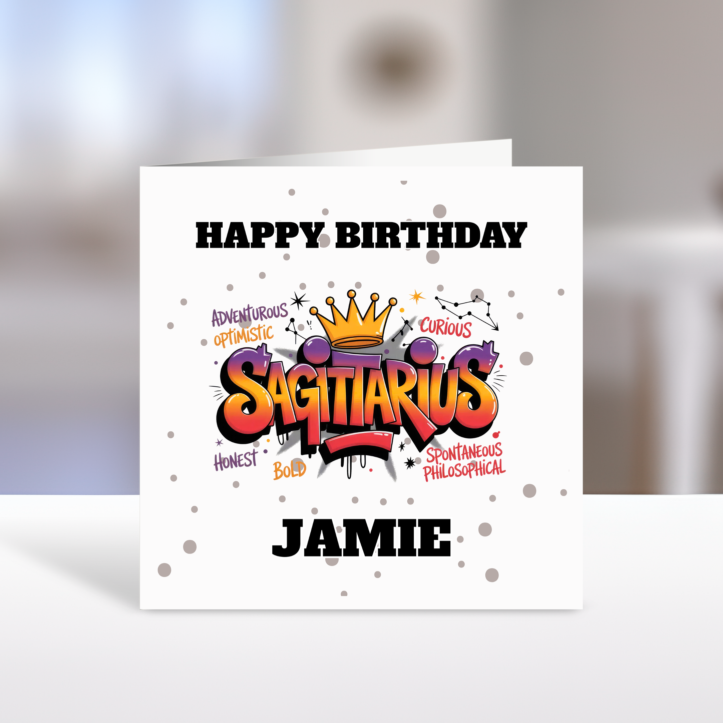 Zodiac Birthday Cards, 12 Star Sign, Personalised