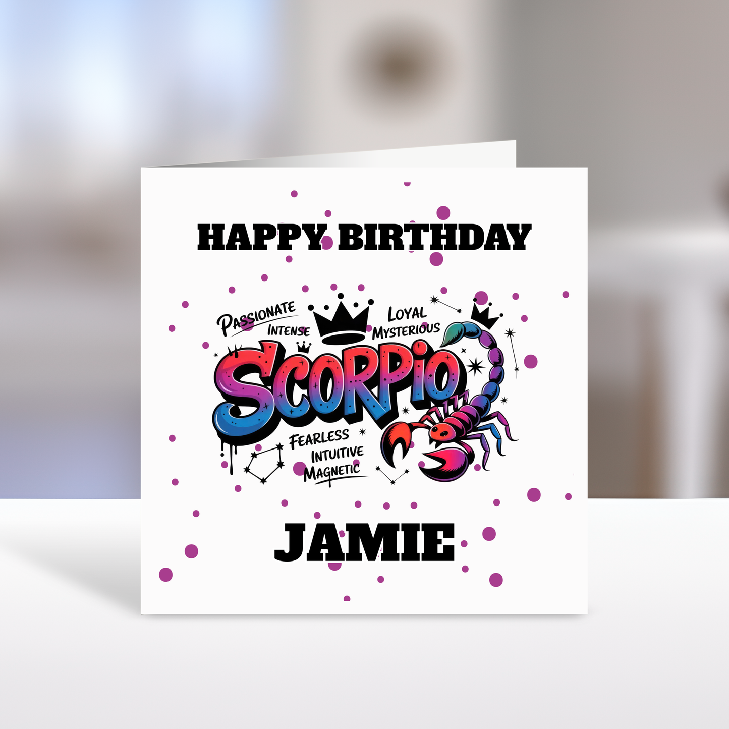 Zodiac Birthday Cards, 12 Star Sign, Personalised