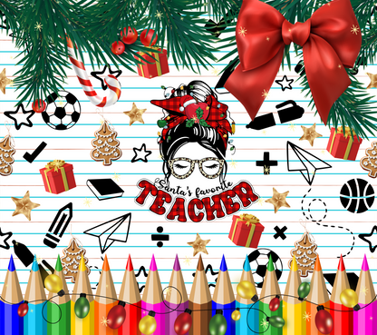 20 oz Christmas Teacher Tumbler