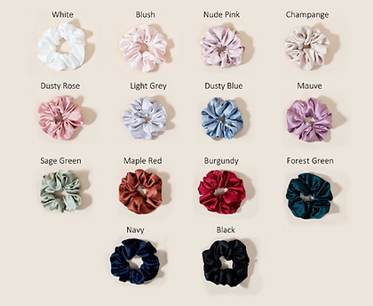 Large Champagne Satin Scrunchie - Create your own Box