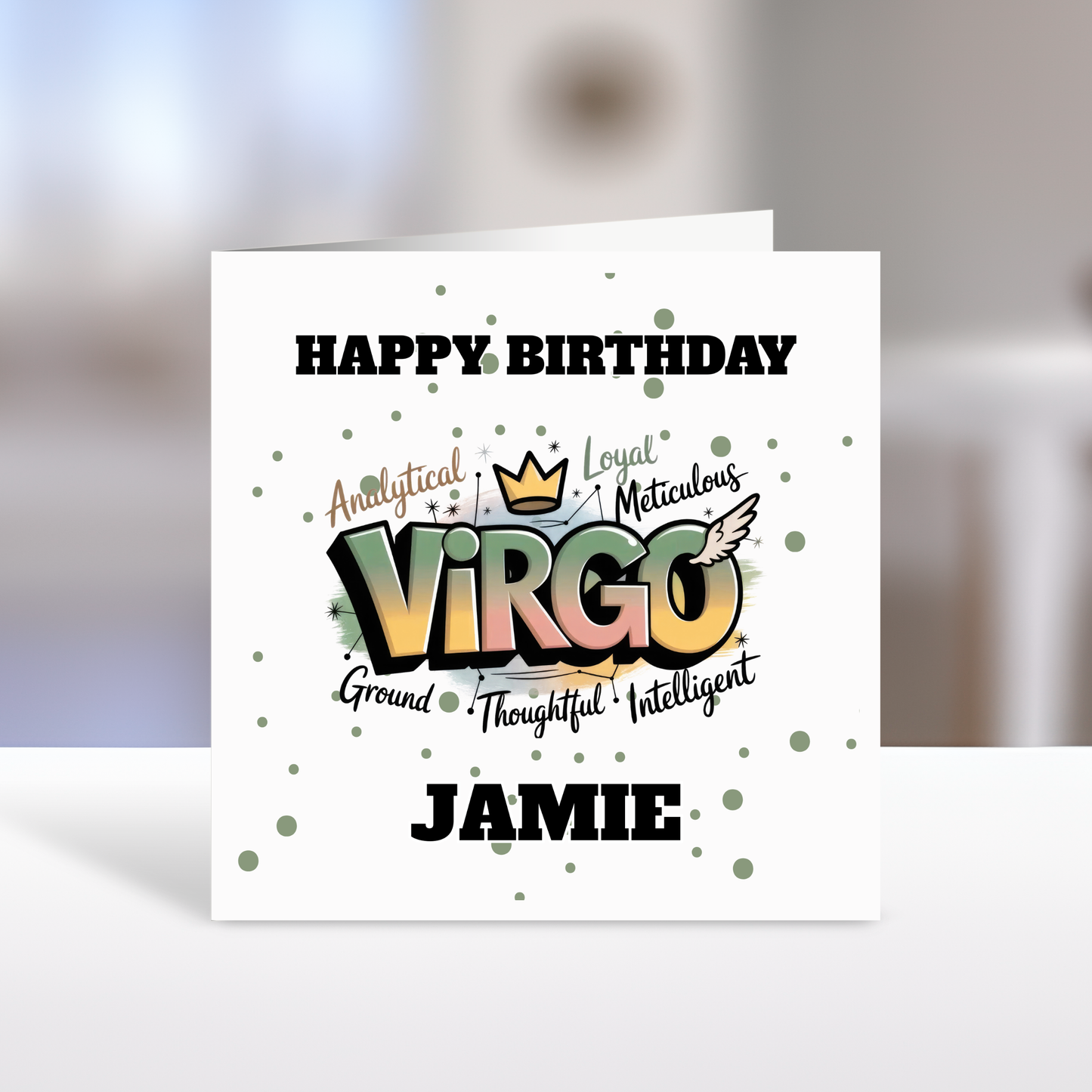 Zodiac Birthday Cards, 12 Star Sign, Personalised