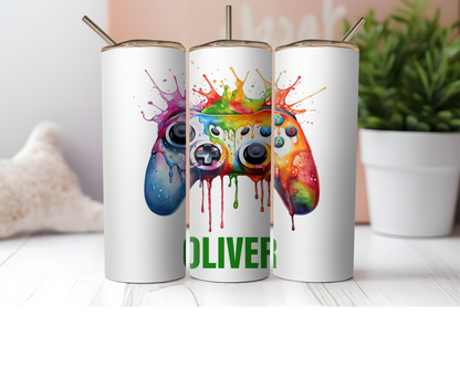 20 oz White Personalised Gamer Tumbler - XBOX