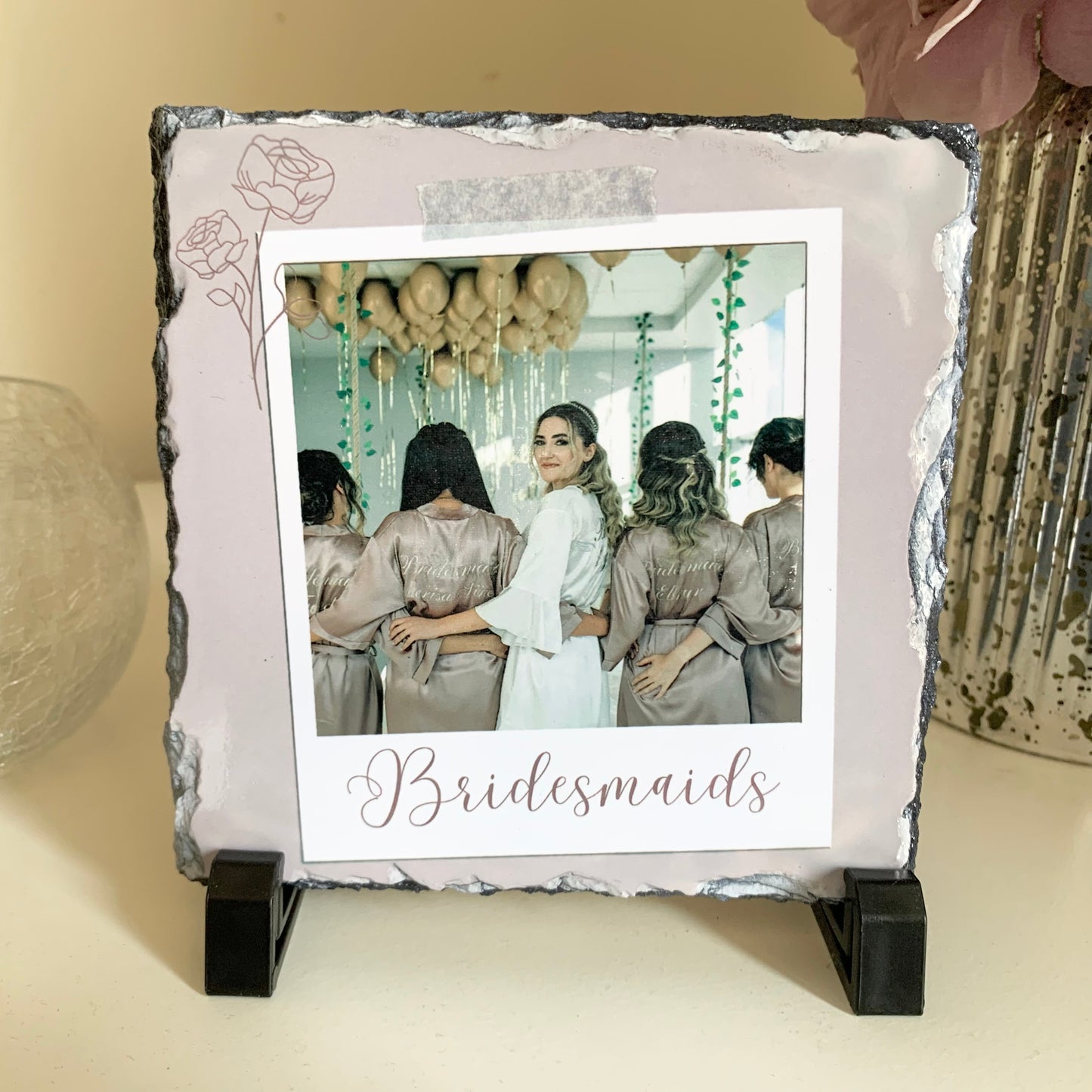 Bridesmaid Photo Slate 19 x 19 cm