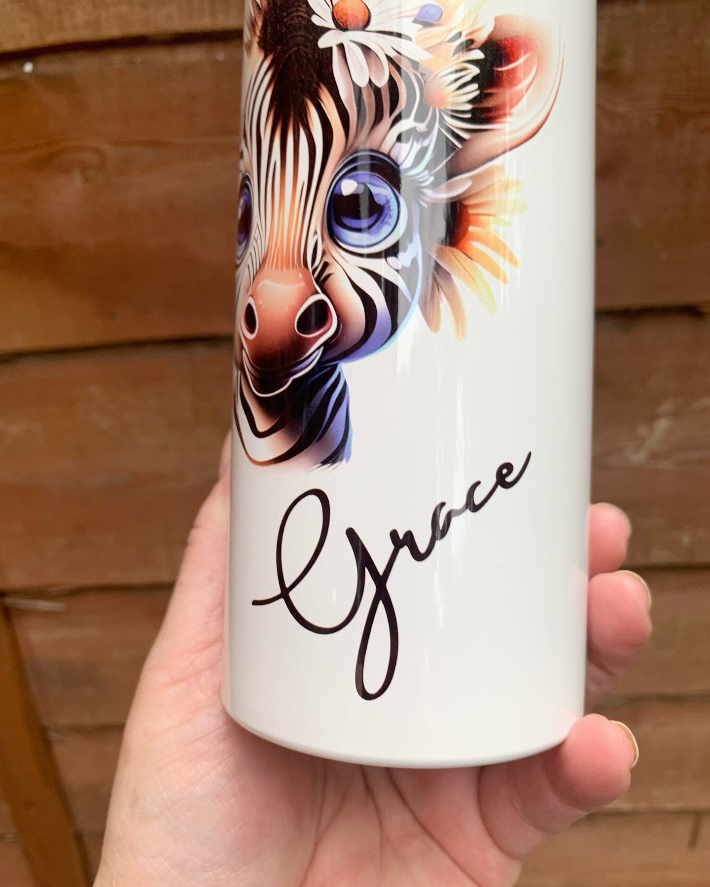 Personalised 650ml Drinks Bottle - Baby Zebra Design