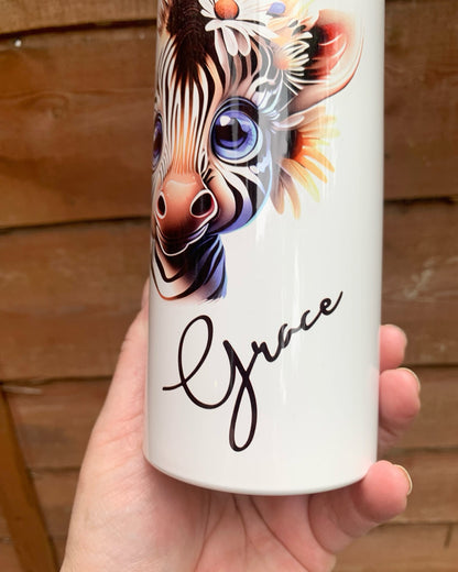 Personalised 650ml Drinks Bottle - Baby Zebra Design