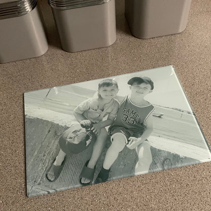 A4 Photo Textured Glass Chopping Board