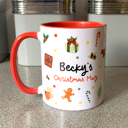 Personalised Christmas Mug and Sock Set