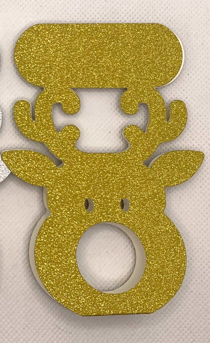 Yellow Gold | Personalised Standing Reindeer Chocolate holder