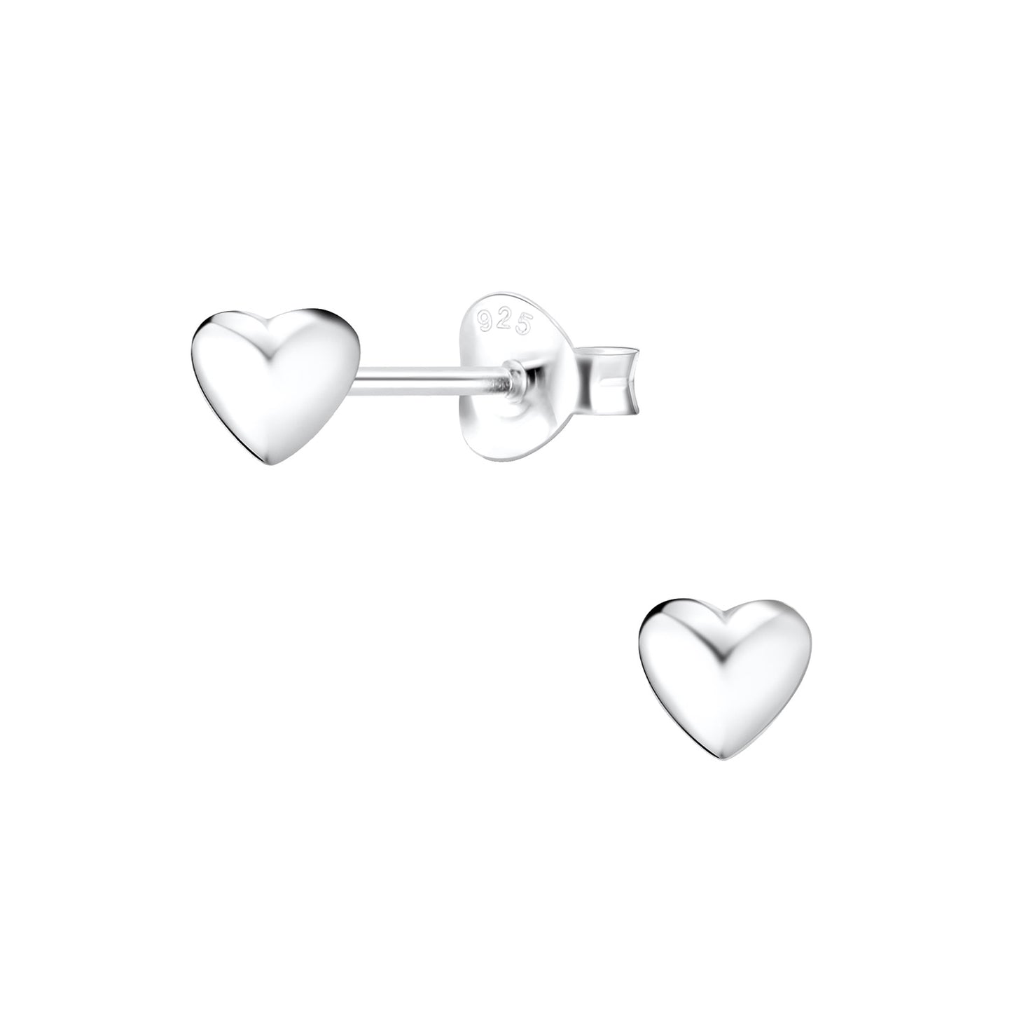 Sterling Silver Heart Ear Studs - Create your own Box