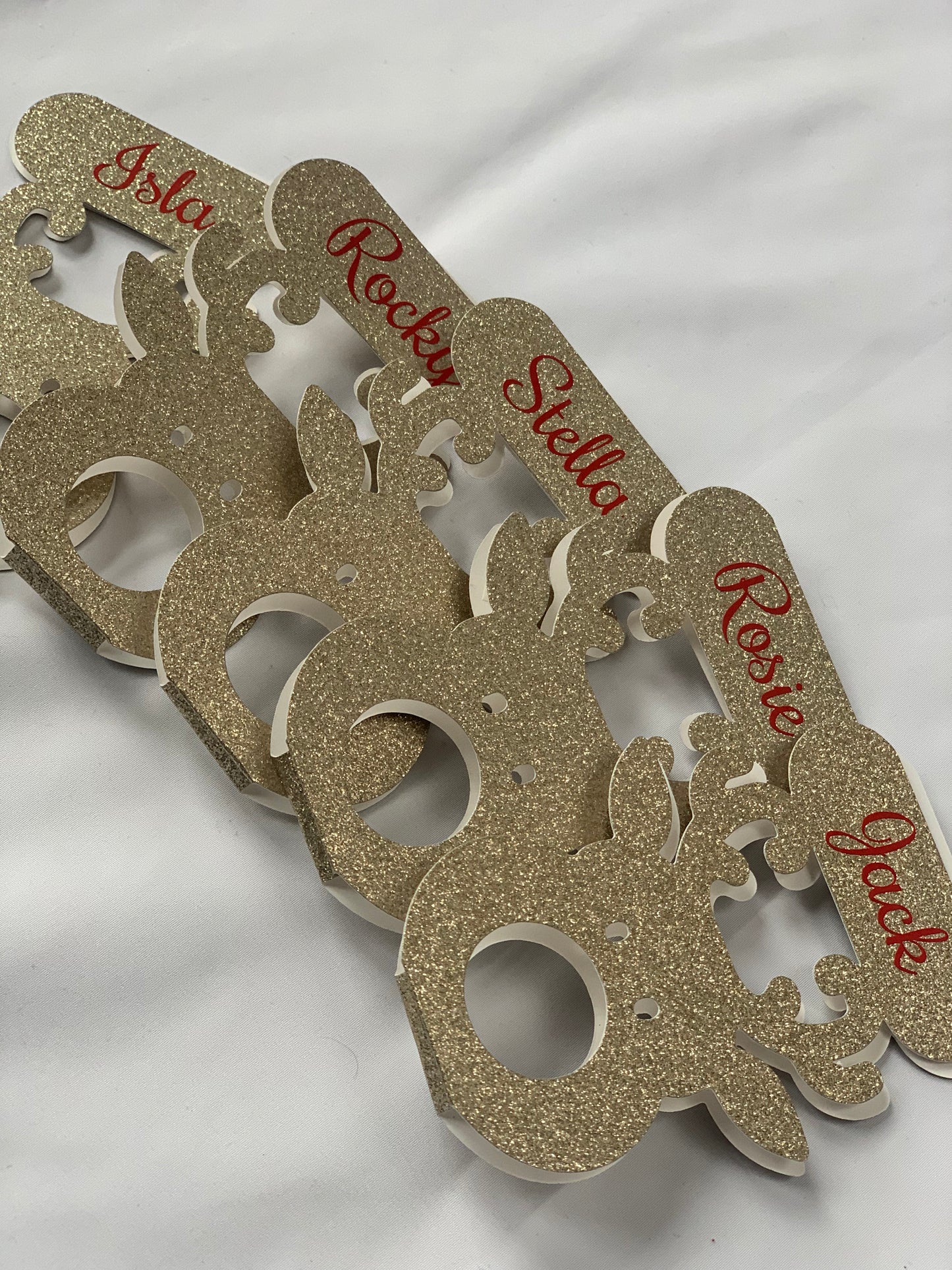 Champagne | Personalised Standing Reindeer Chocolate holder