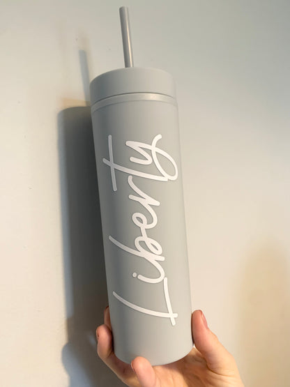 Personalised Tumbler with straw