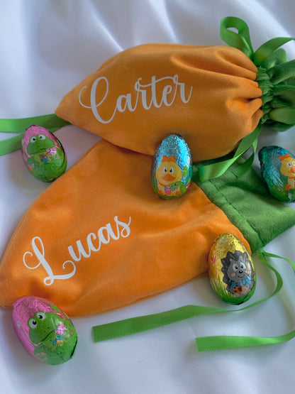 Personalised Velvet Carrot Pouch