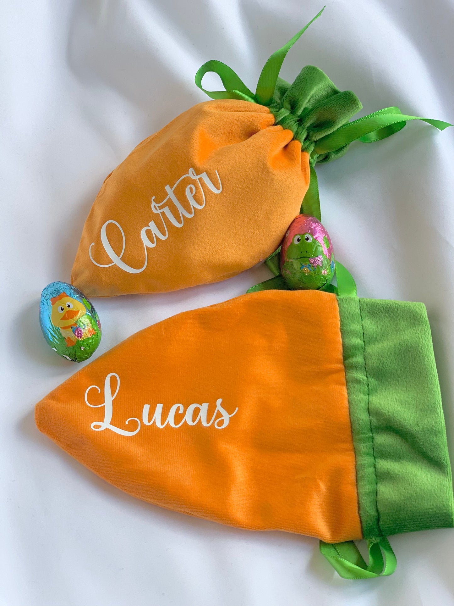 Personalised Velvet Carrot Pouch